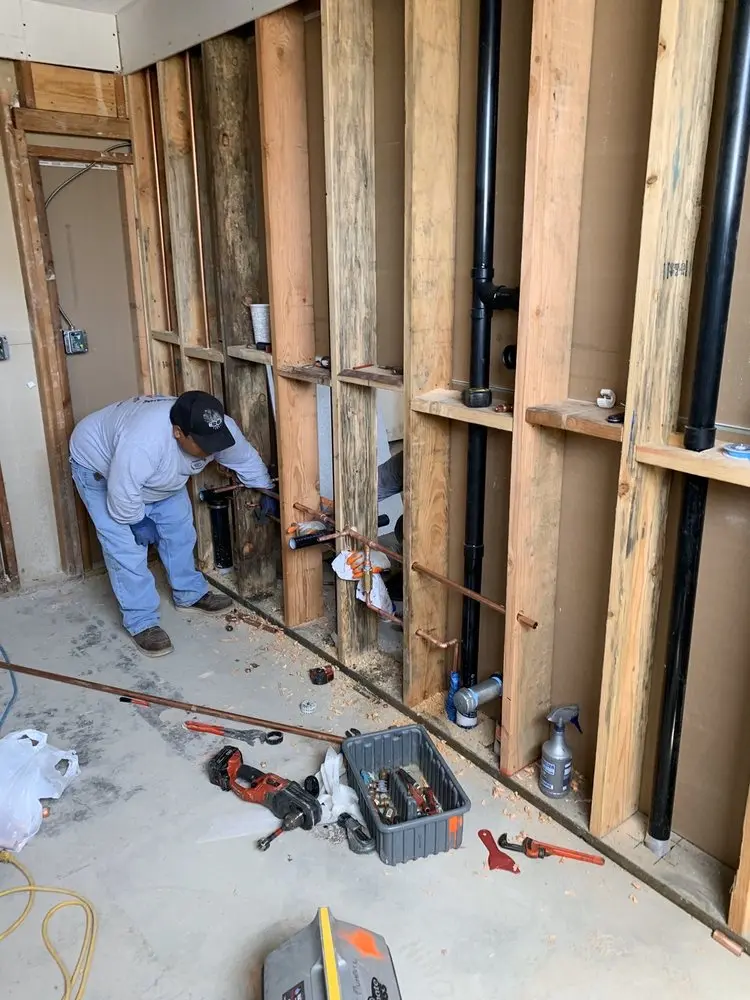 Commercial rough-in plumbing for Water Heater Replacement in Davis